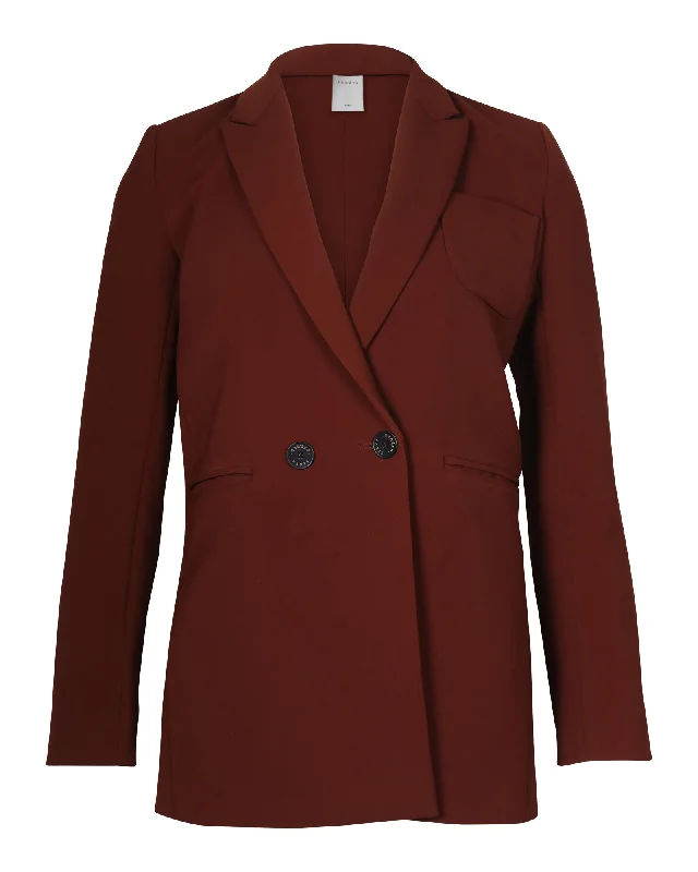 Sandro Paris Blazer in Orange Rust Polyester