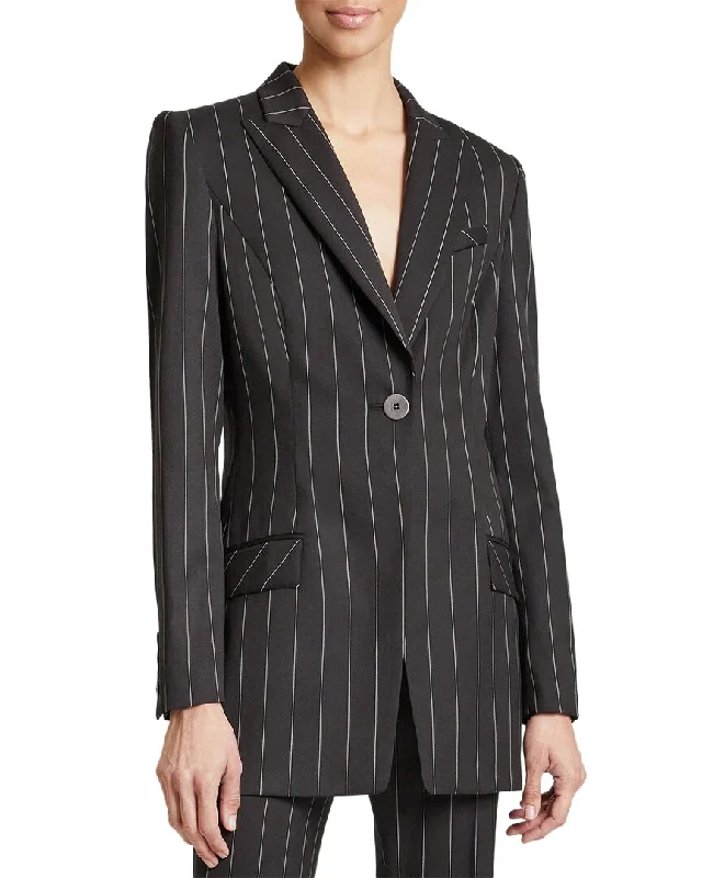 Get It Before It’s Gone Santorelli Nelli Single Button Linen-Blend Jacket