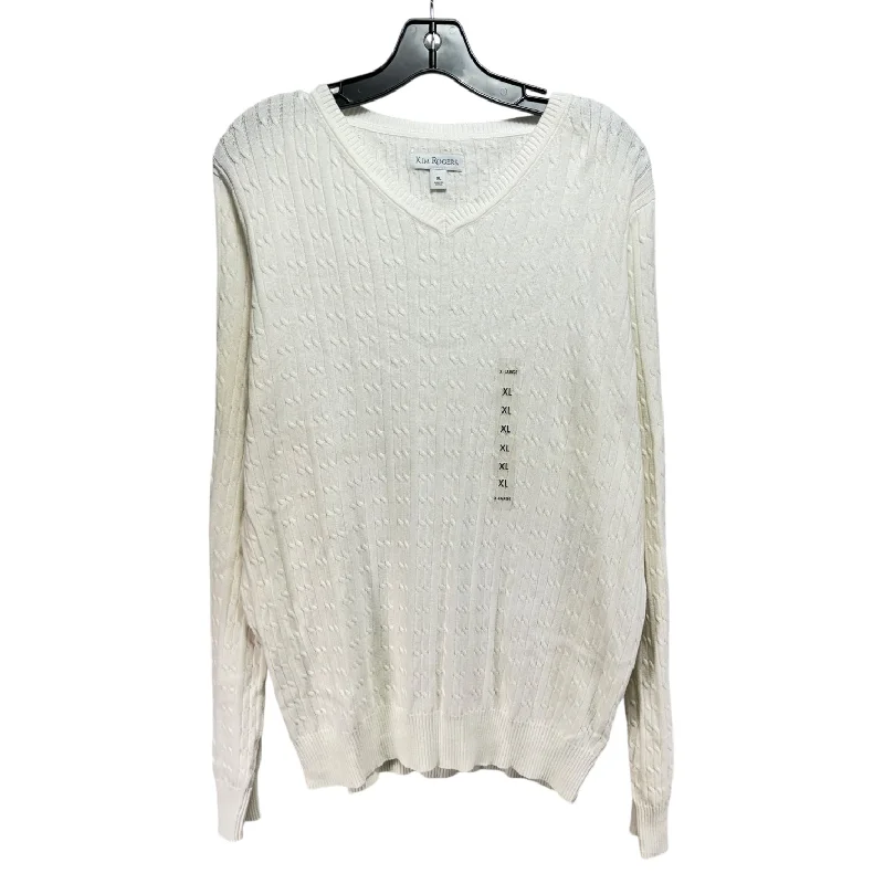 Low Prices Sweater By Kim Rogers In White, Size: Xl