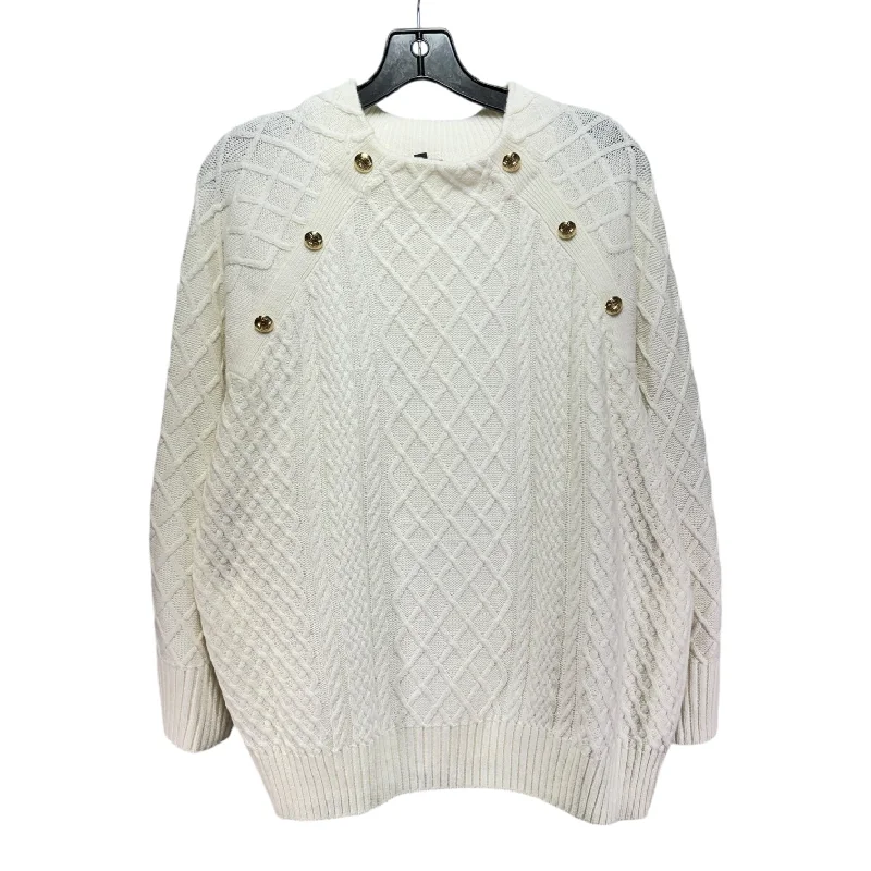 Final Clearance Sweater By Talbots In White, Size: 1x