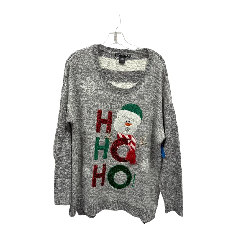 Midnight Madness Sweater By United States Sweaters In Grey, Size: 2x