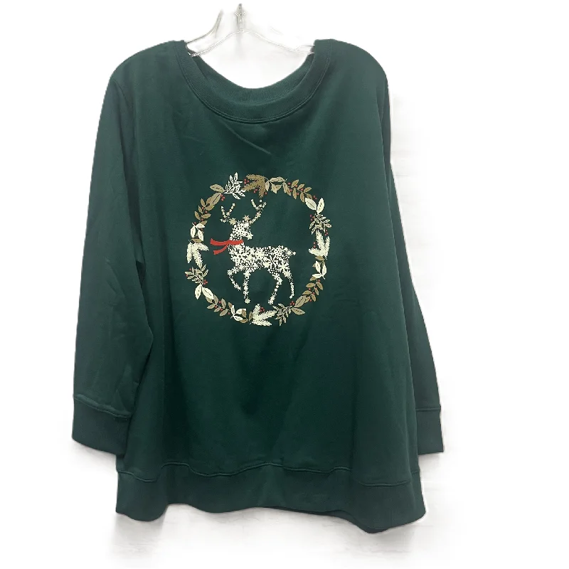 Price Drop Sweater By Woman Within In Green, Size: 1x