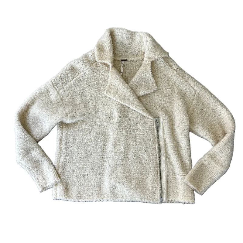 Sweater Cardigan By Free People In Cream, Size: Xs