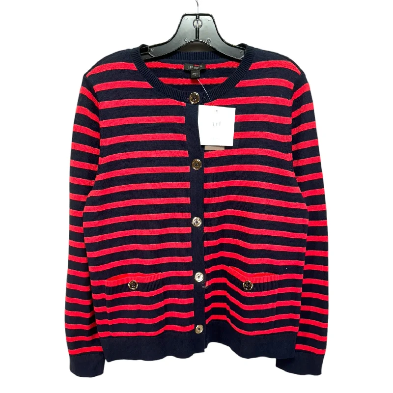 Final Sale Sweater Cardigan By J. Jill In Striped Pattern, Size: S
