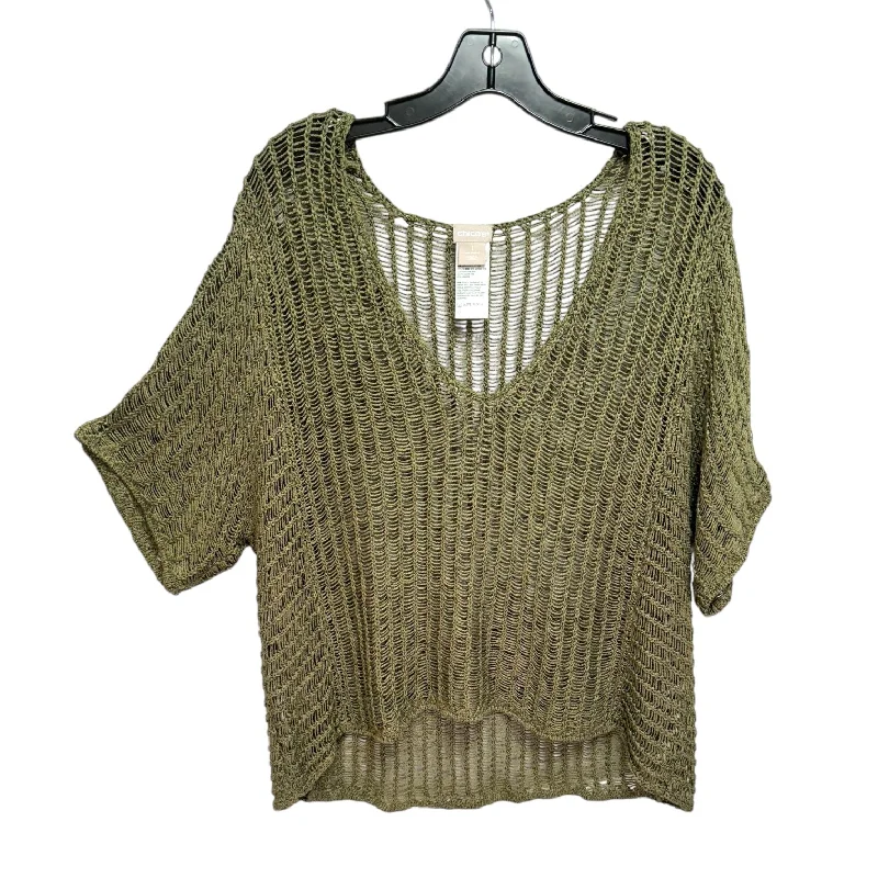 Sweater Short Sleeve By Chicos In Green, Size: M