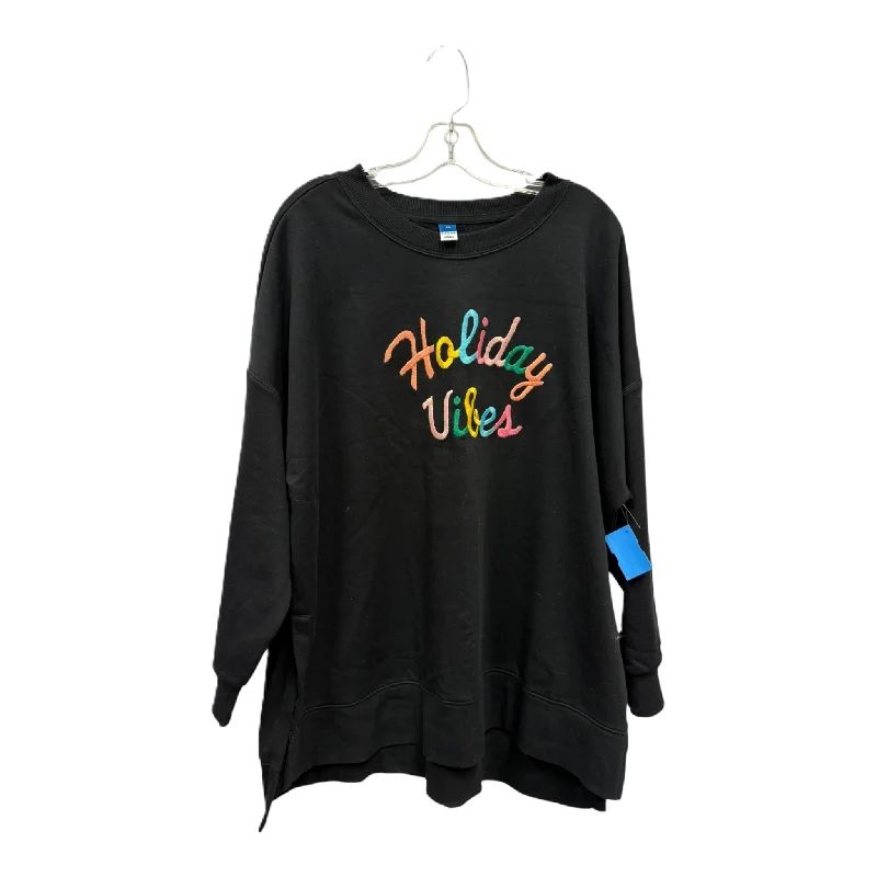 Can't Miss Sweatshirt Crewneck By Old Navy In Black, Size: 2x