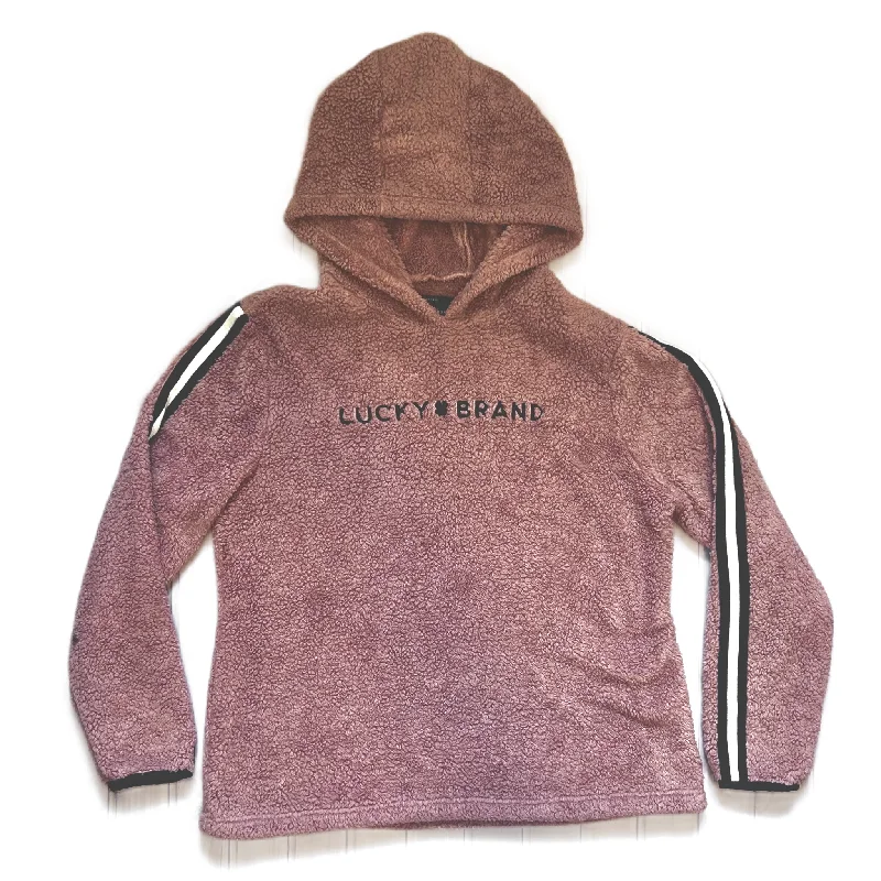 Huge Discounts Sweatshirt Hoodie By Lucky Brand In Mauve, Size: L