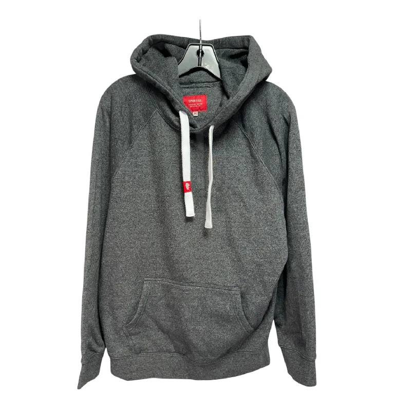 Sweatshirt Hoodie By Sportique In Grey, Size: M