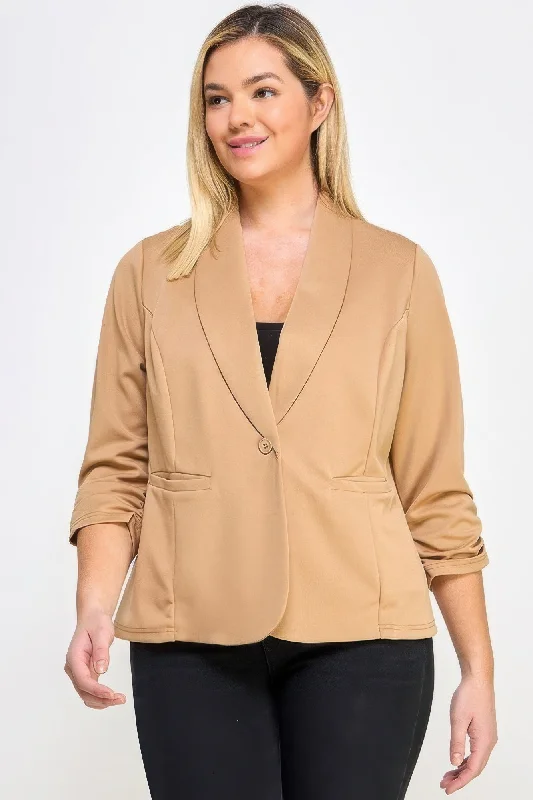 Markdown Madness Techno Scuba Blazer W/pockets