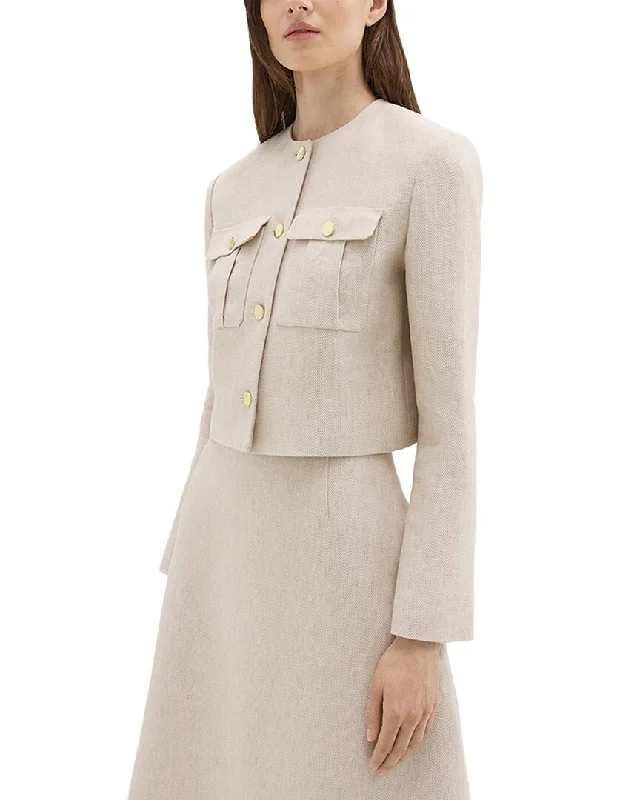 Exclusive Access Theory Military Linen Jacket