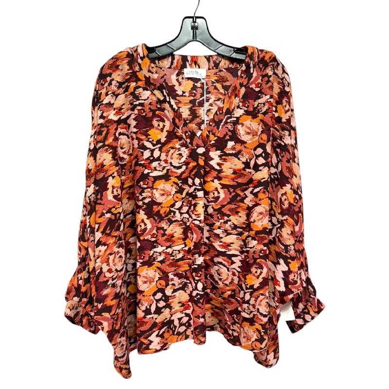Grand Opening Sale Top 3/4 Sleeve By Emily Wonder In Multi-colored, Size: L
