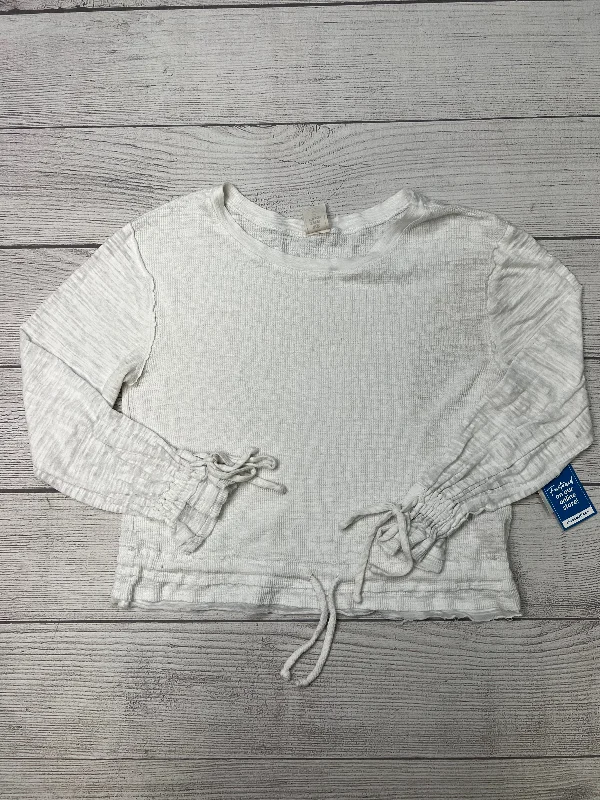 Special Savings Top Long Sleeve Basic By Free People In White, Size: Petite   Small