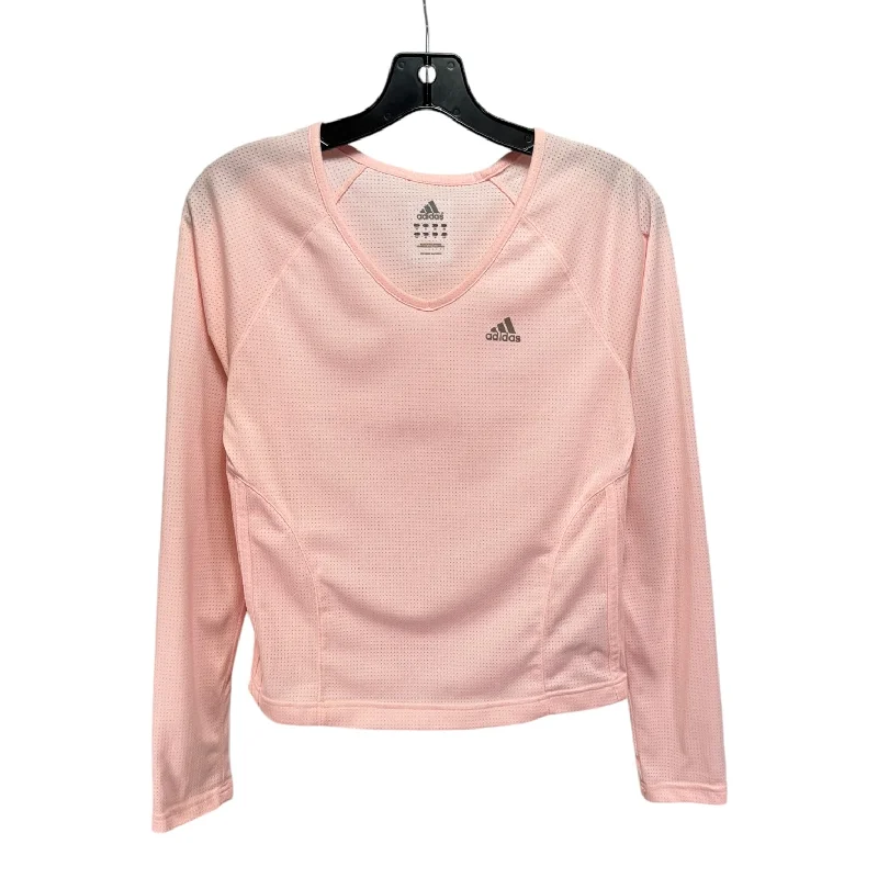 Super Sale Top Long Sleeve By Adidas In Pink, Size: S