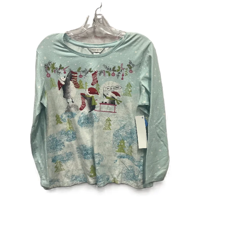 Markdown Madness Top Long Sleeve By Christopher And Banks In Blue, Size: Petite Large