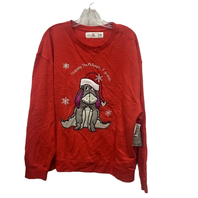 Massive Deals Top Long Sleeve By Disney Store In Red, Size: 3x