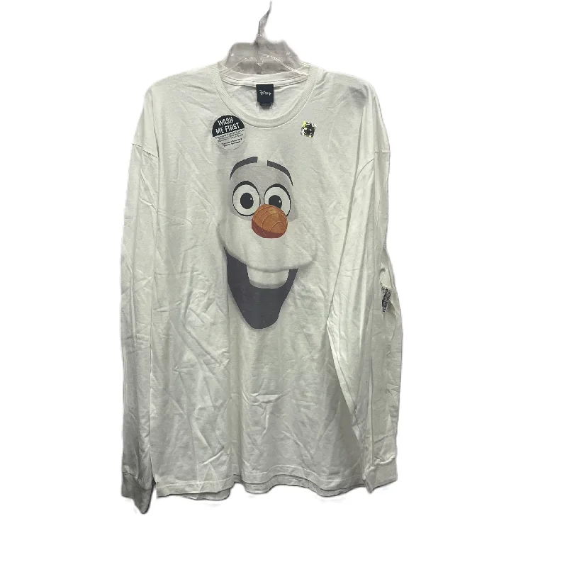 Deal of the Week Top Long Sleeve By Disney Store In White, Size: 1x