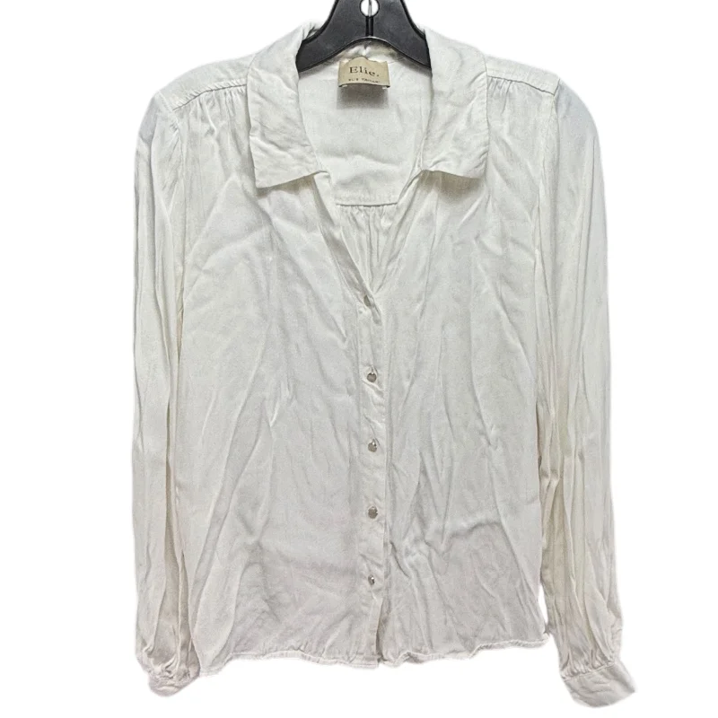Shop and Save Top Long Sleeve By Elie Tahari In White, Size: M