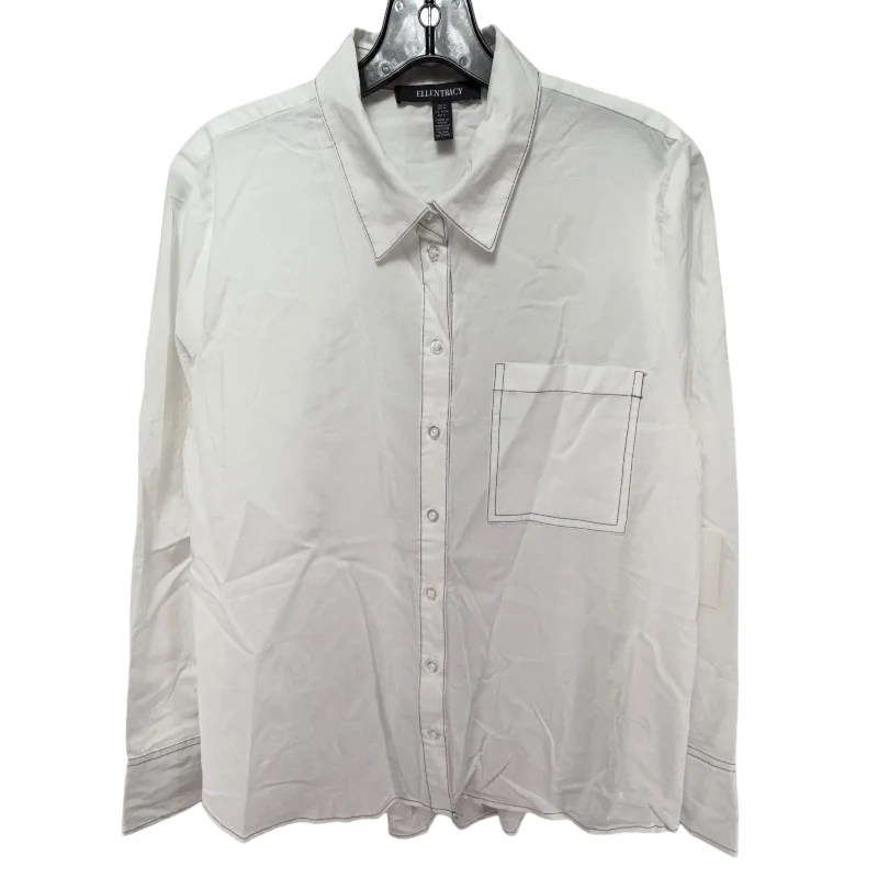 New Markdowns Top Long Sleeve By Ellen Tracy In White, Size: M