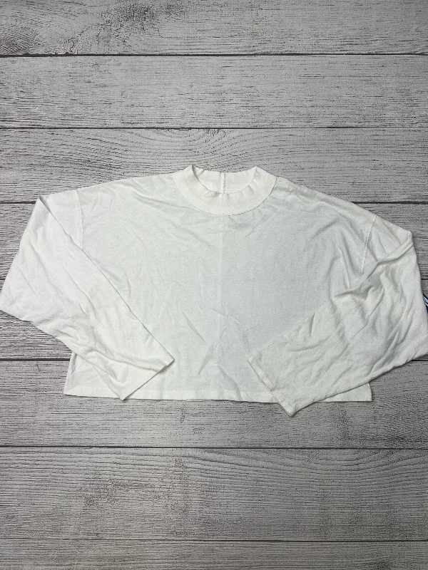 Online Only Top Long Sleeve By Free People In White, Size: L