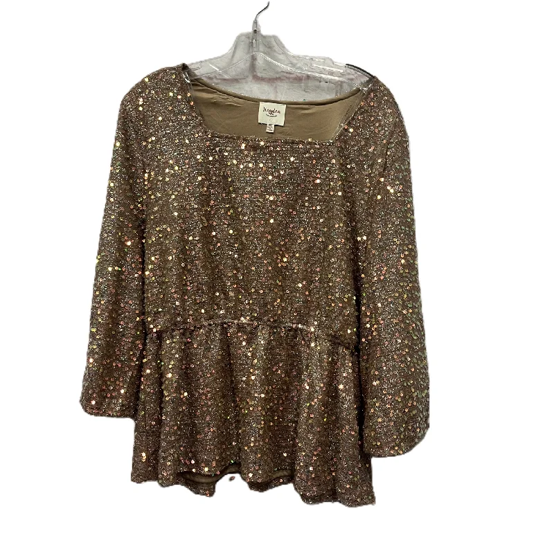 Lowest Prices Top Long Sleeve By Hayden La In Gold, Size: Xl