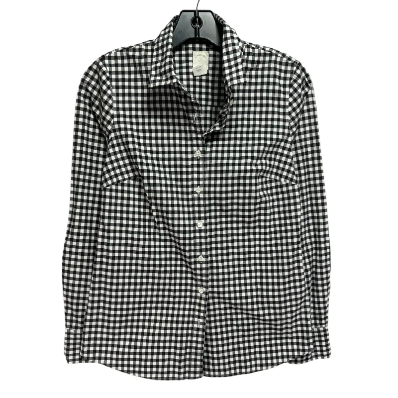 Hot Deal Top Long Sleeve By J. Crew In Checkered Pattern, Size: S