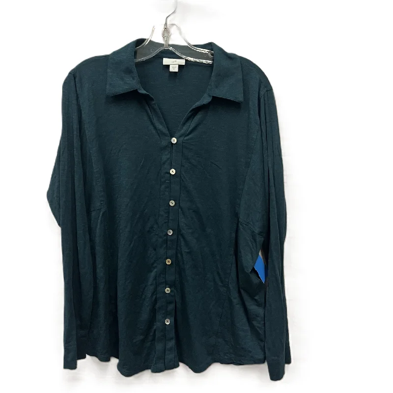 Limited Time Offer Top Long Sleeve By J. Jill In Blue, Size: M