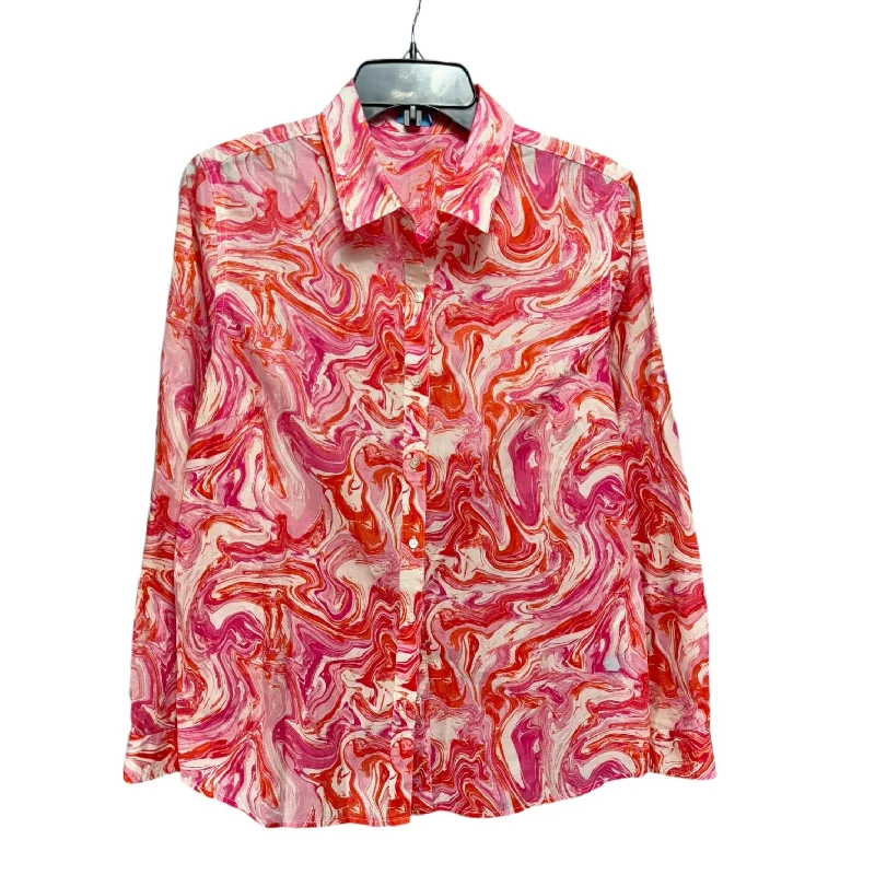 Members Only Top Long Sleeve By J Mclaughlin In Multi-colored, Size: L