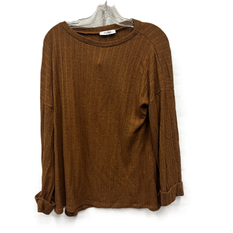 Value Deals Top Long Sleeve By Jenny Boston  In Orange, Size: M