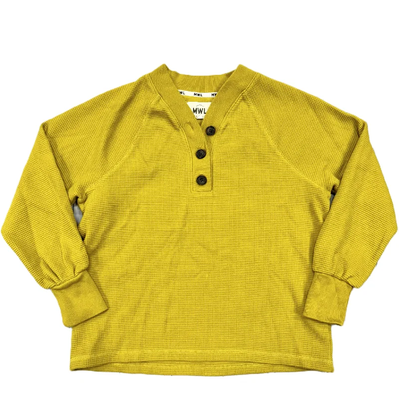 Savings Bonanza Top Long Sleeve By Madewell In Yellow, Size: Xs