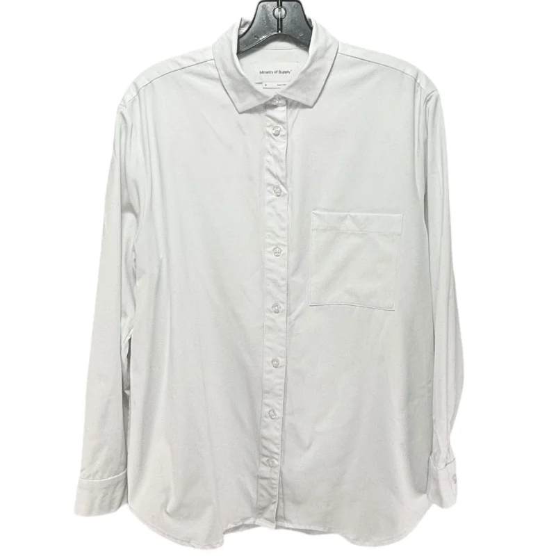 Exclusive Online Offer Top Long Sleeve By Ministry Of Supply In White, Size: M