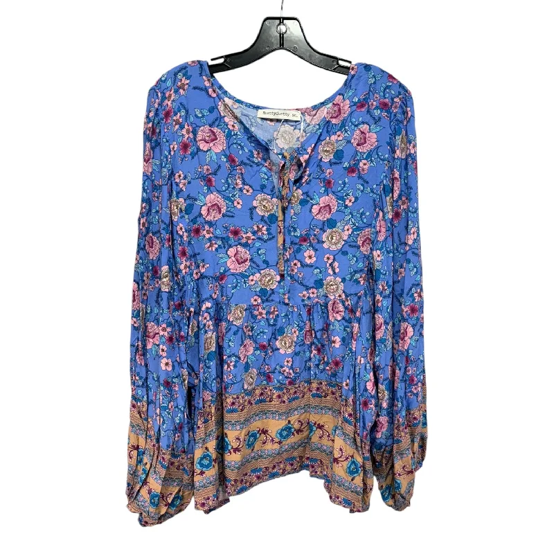 Bargain Prices Top Long Sleeve By Rxb In Multi-colored, Size: 3x