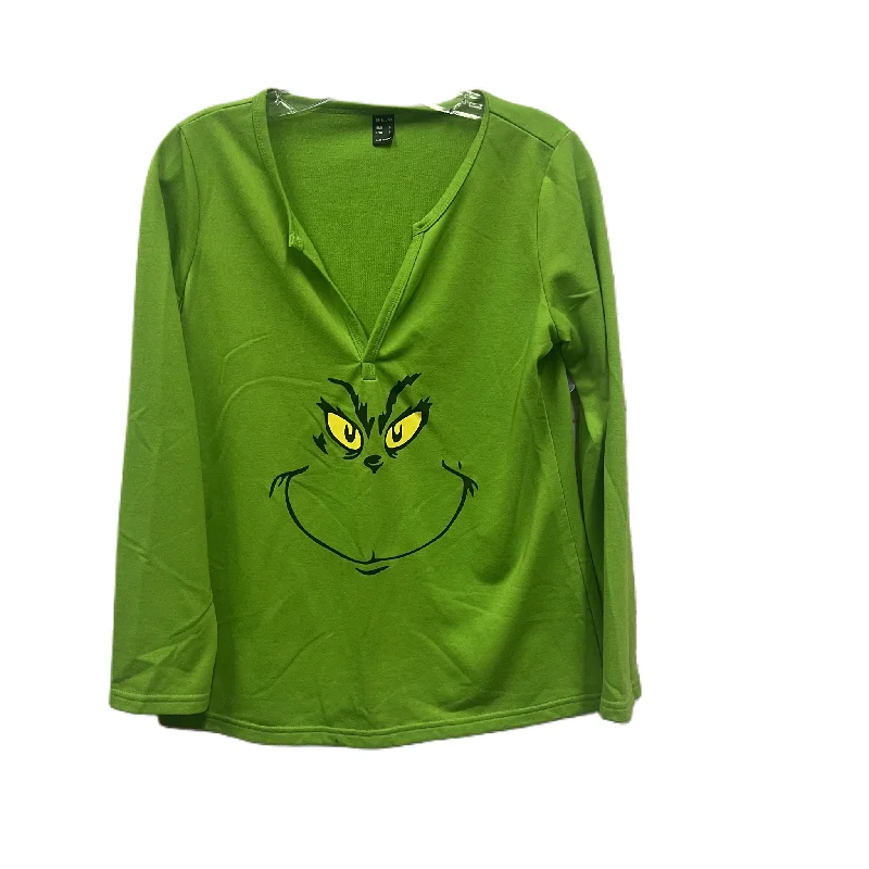 Super Savings Top Long Sleeve By Shein In Green, Size: S