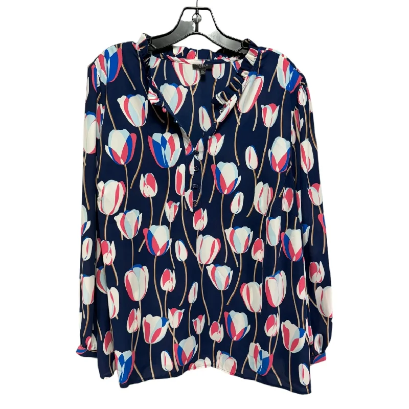 TIME-Limited Offer Top Long Sleeve By Talbots In Floral Print, Size: 3x