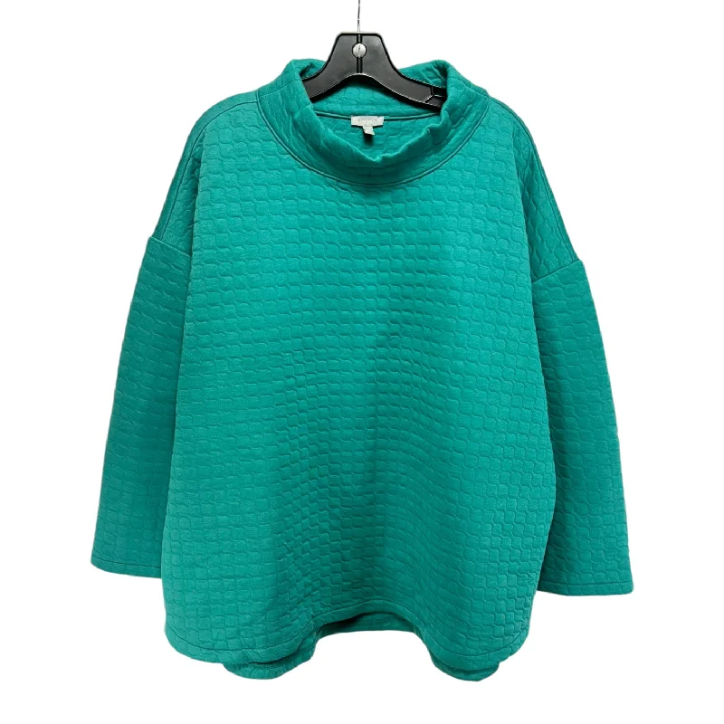 Unbeatable Prices Top Long Sleeve By Talbots In Green, Size: 3x