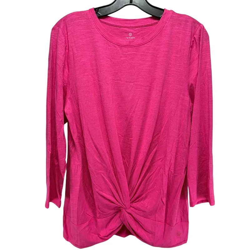 Super Bargain Top Long Sleeve By Talbots In Pink, Size: L