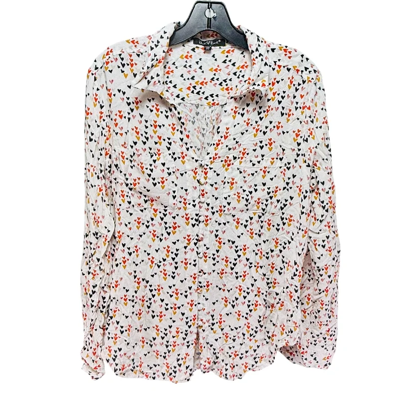 Super Deal Top Long Sleeve By Velvet Heart In White, Size: Xl