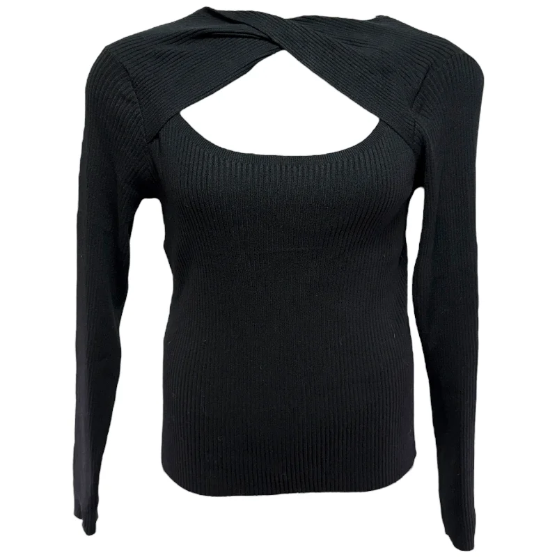 Savings Galore Top Long Sleeve By Zeagoo In Black, Size: L