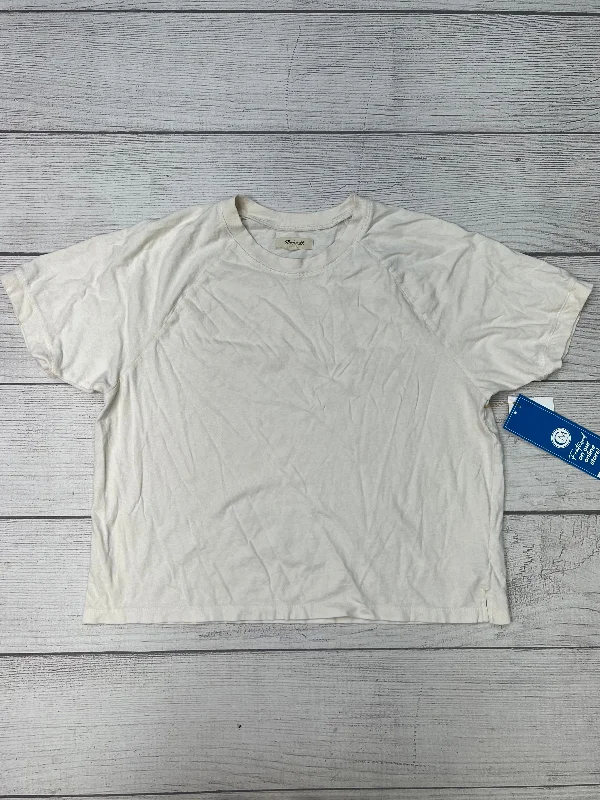 Sneak Peek Sale Top Short Sleeve Basic By Madewell In Off White, Size: L