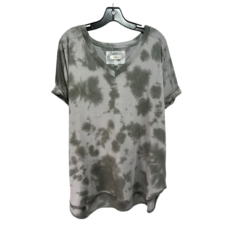 Top Short Sleeve By Cupio In Tie Dye Print, Size: 2x