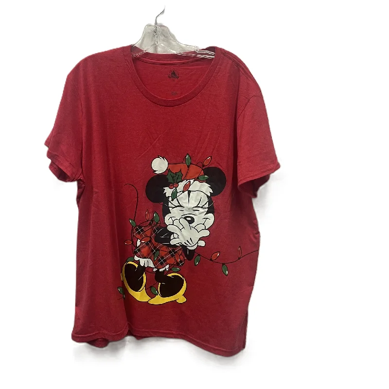 Extra Savings Top Short Sleeve By Disney In Red, Size: 3x