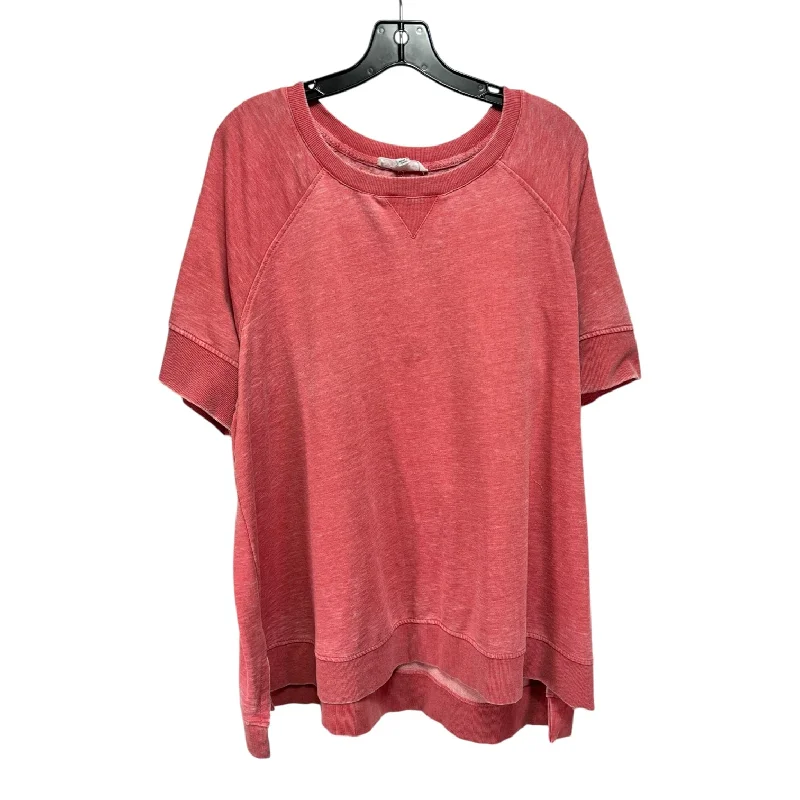 Top Short Sleeve By Jane And Delancey In Coral, Size: 2x