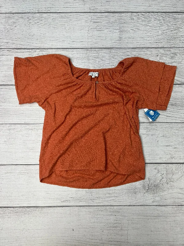 New Markdowns Top Short Sleeve By Madewell In Orange, Size: Xs