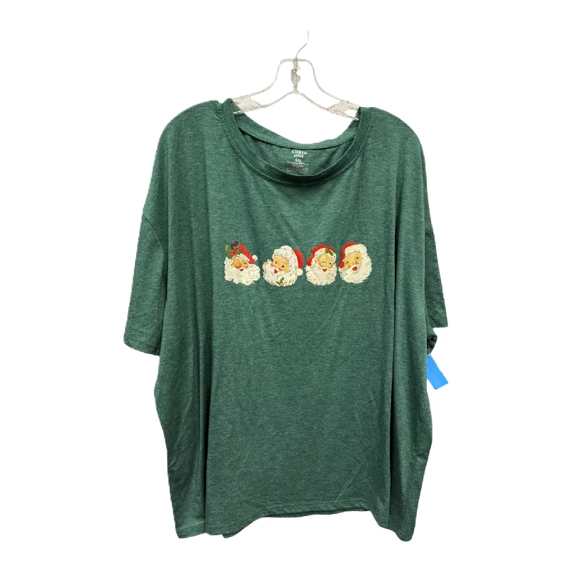 Midnight Sale Top Short Sleeve By Shein In Green, Size: 4x