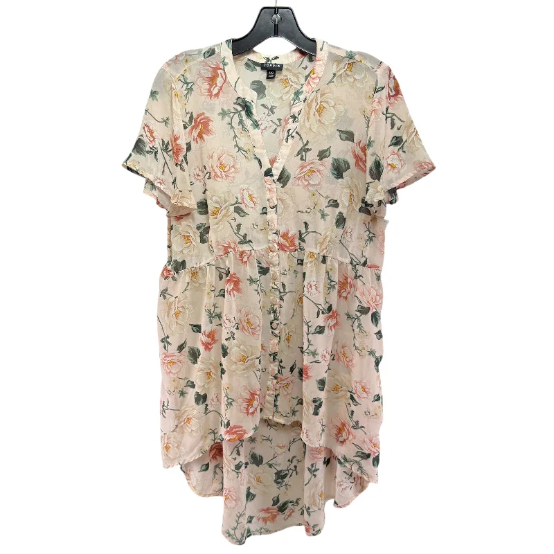 Limited Availability Top Short Sleeve By Torrid In Floral Print, Size: L
