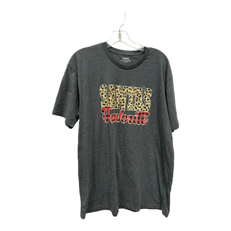 Bargain Prices Top Short Sleeve  In Grey, Size: Xl