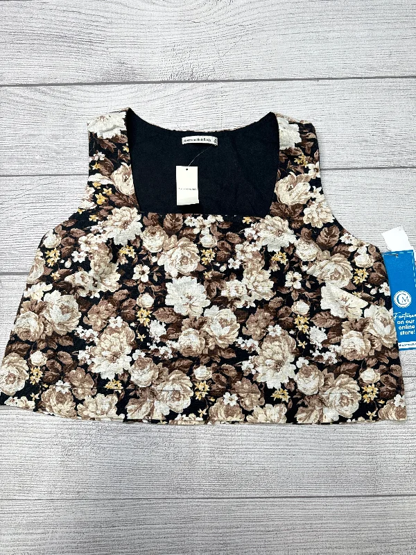 Top Sleeveless By Abercrombie And Fitch In Floral, Size: Xl