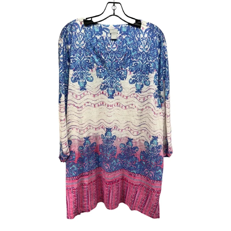 Price Cut Tunic 3/4 Sleeve By Chicos In Aqua, Size: 20