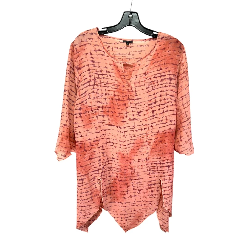 Price Meltdown Tunic 3/4 Sleeve By Piano In Peach, Size: L
