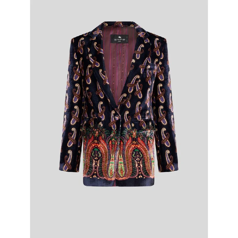Time-Limited Offer VELVET JACKET WITH PAISLEY