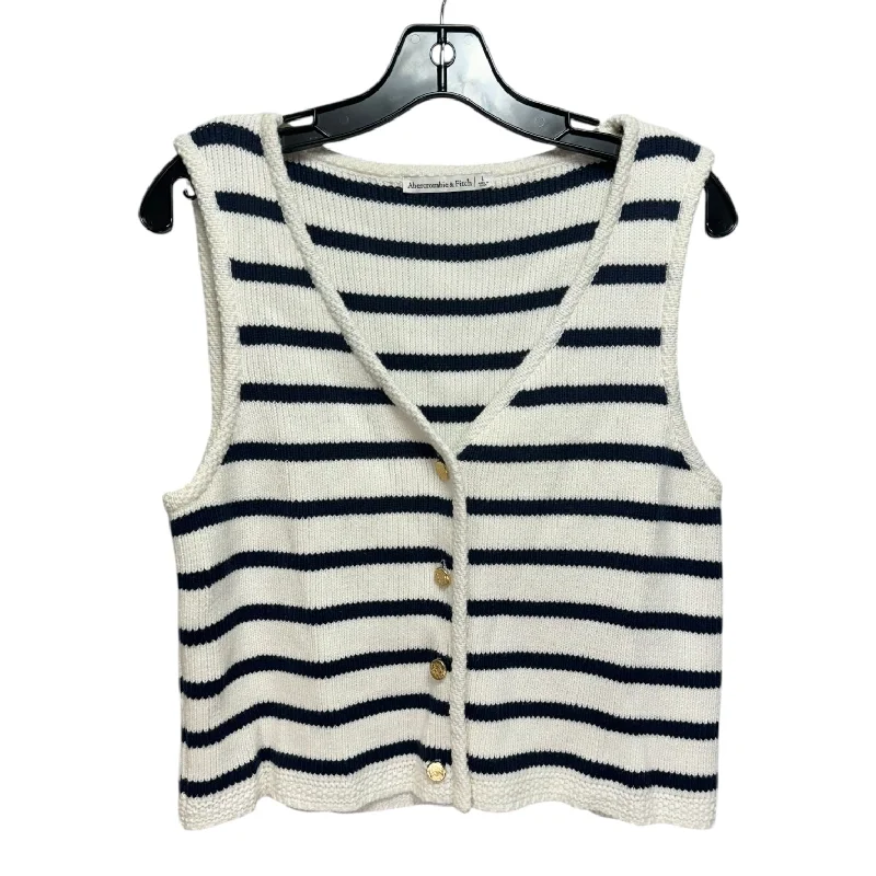 Vest Other By Abercrombie And Fitch In Striped Pattern, Size: L